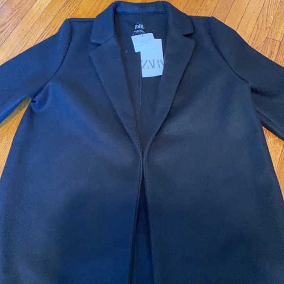 Zara Black Lapel Coat - Picture 7 of 8
